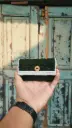 Green Meadow Crochet Mini wallet