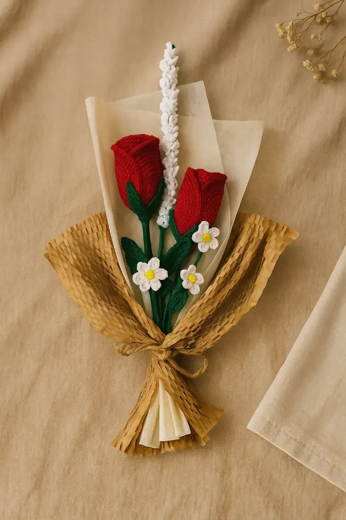 Rose and Daisy Flower Bouquet (Large)