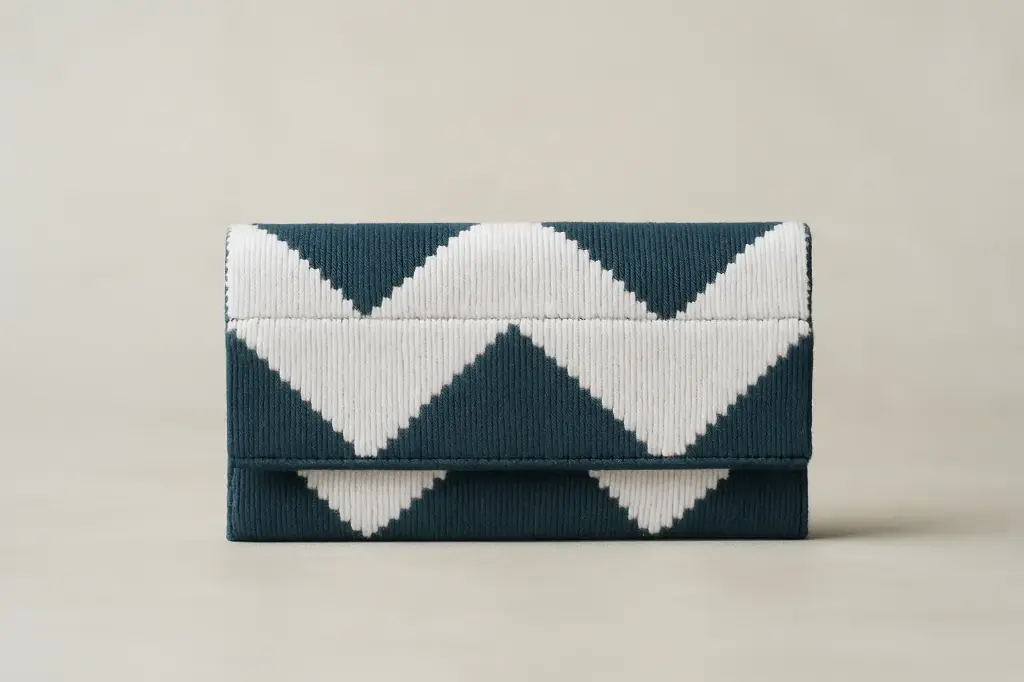 Zigzag Canvas Clutch